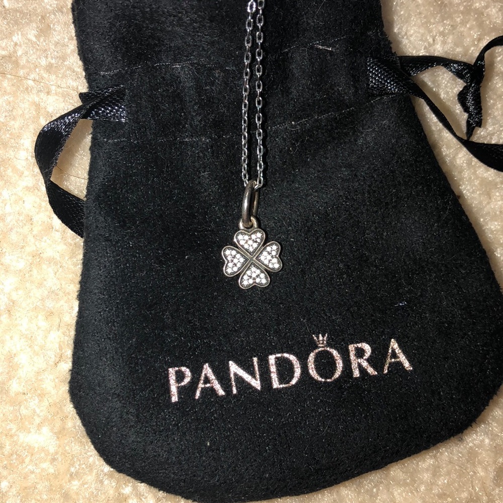Pandora Lucky Charm Four Leave Clover Necklace